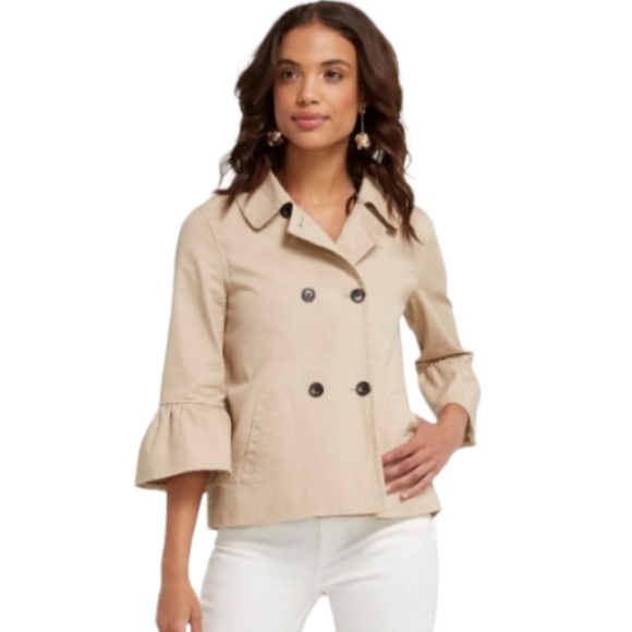 NWT Draper James Khaki Casual Utility Jacket.  Size 2 - Picture 3 of 6